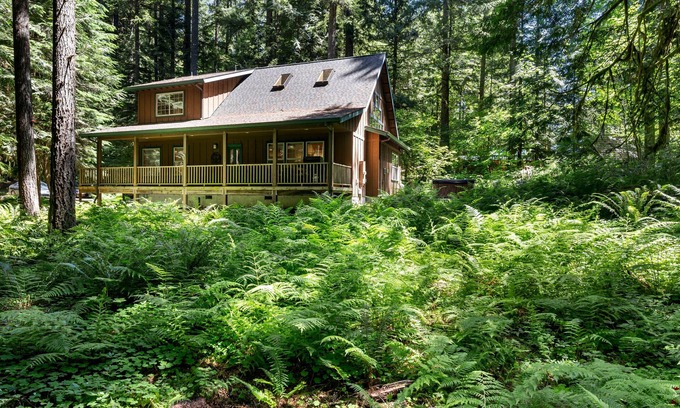 Rhododendron Cabin | Cozy Cascade Cabin. Relaxing Hot Tub, Secluded, Spacious and Creek Nearby