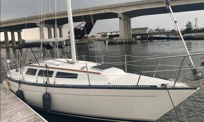 Belmar Boat Rental | Cozy, Comfy and Quaint Black Sailboat