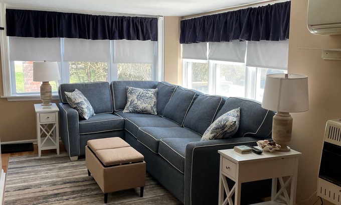 Cape May Condo | Cozy Condo steps to the beach. 3 BR, 2 BA, Reserved parking and Outdoor Shower.