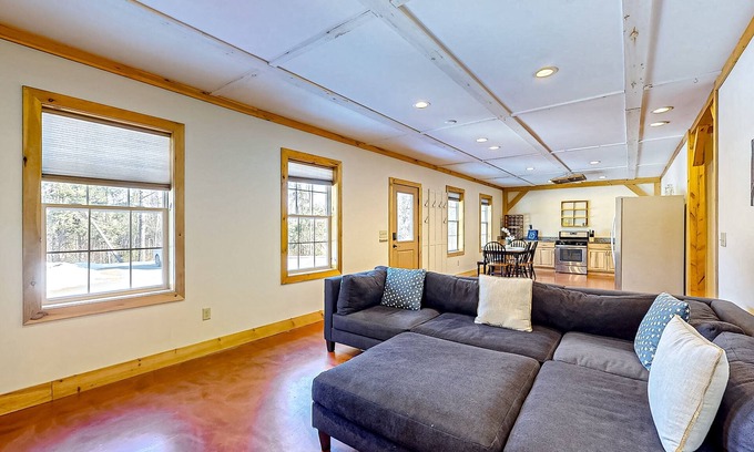 Ellsworth House | Cozy duplex near forests and lakes with gas grill, open layout, smart TV, & W/D