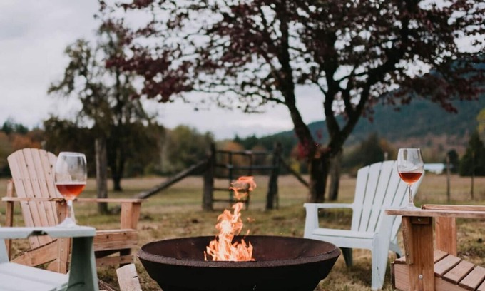 Concrete Other | Cozy Farmhouse in Mountains w/hot tub & firepit