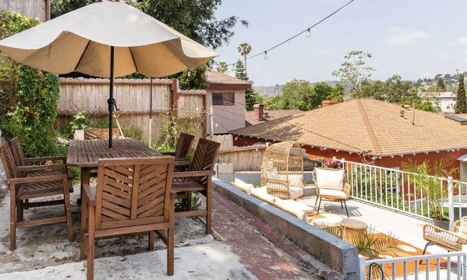 Montecito Heights House | Cozy, Giant Patio with Sunset Views, Game Room, well appointed, gated parking,
