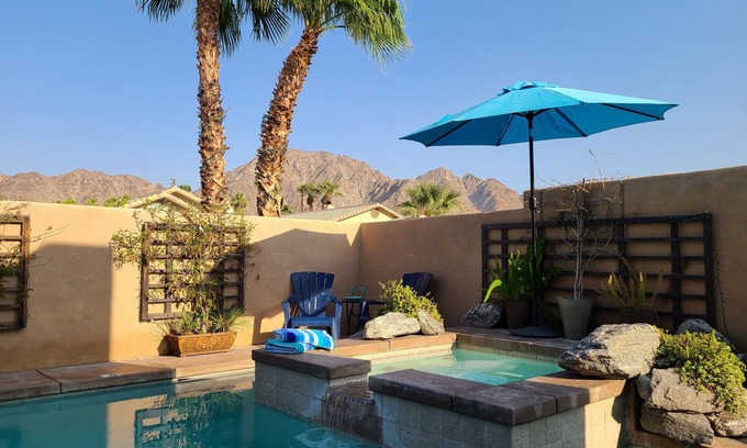 La Quinta Cove House | Cozy in the Cove: Santa Fe w/Pool, Spa & Mtn Views, 3BR #224820