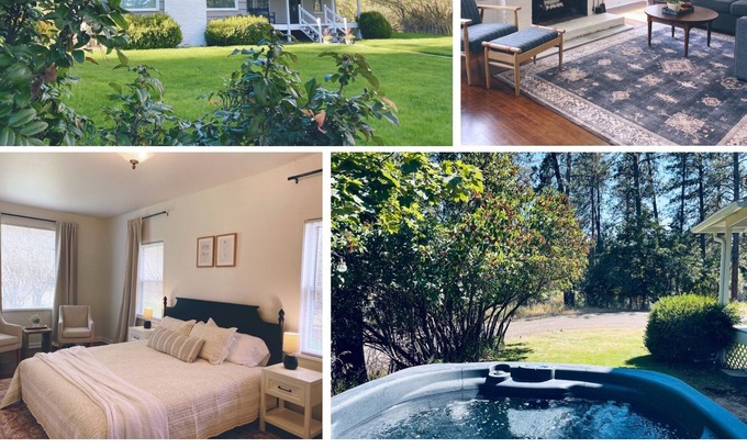 Spokane House | Cozy restored farmhouse on the river! Hot tub, wildlife and trails to explore!