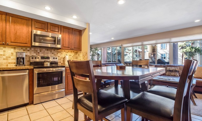 Peak 9 Condo | Cozy retreat near Main Street and hiking trails. Pool, hot tubs& free parking