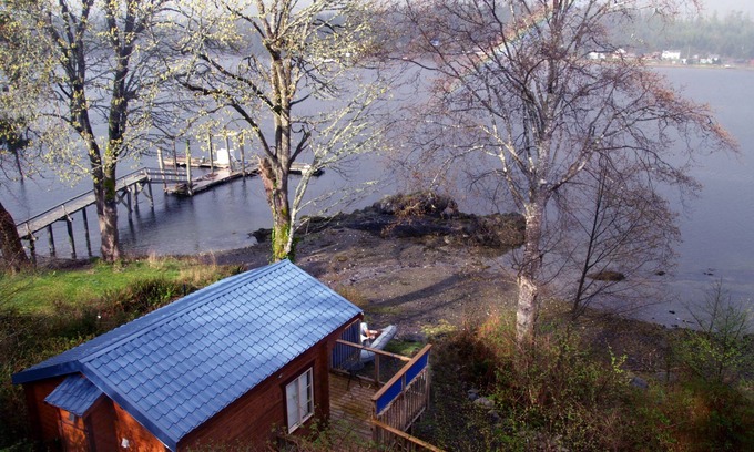 Ucluelet Cabin | Cozy, romantic waterfront cabin. Sleeps 2, pet-friendly, walk to all amenities.