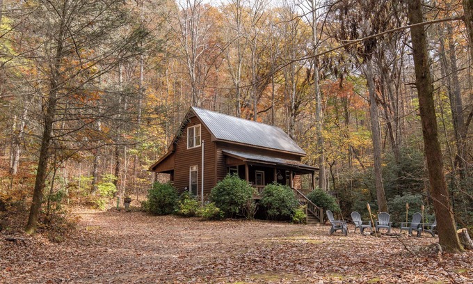 Suches Cabin | Creekside Cabin in Appalachian Mountains! -Dog Friendly, Walk to Waterfall