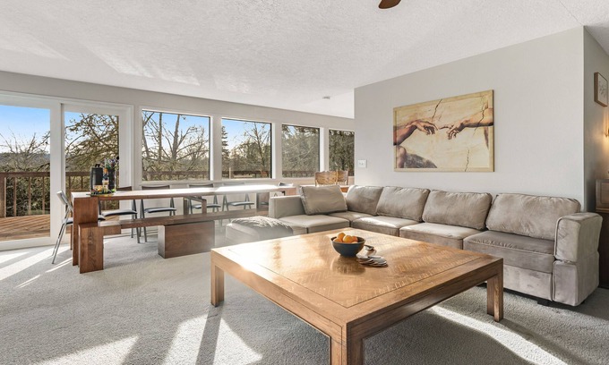 Lacey House | Creekside charmer with kayaks, fireplace, large deck, & W/D - dog-friendly
