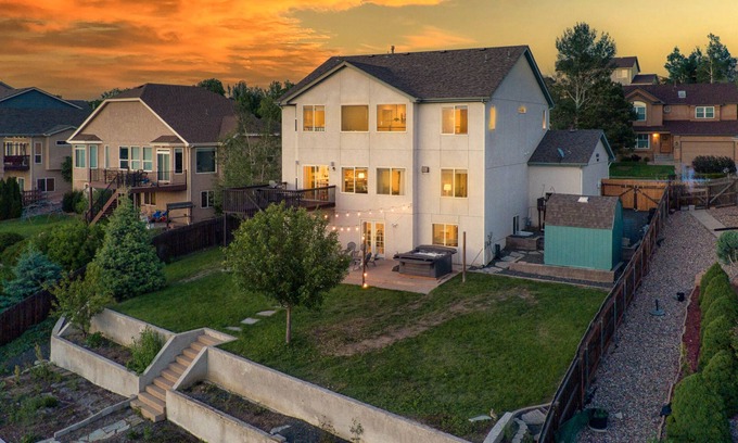 Northeast Colorado Springs House | Creekside Mountain View Retreat, Hot Tub, Sleeps 14, 6 Kings, 5 bathrooms