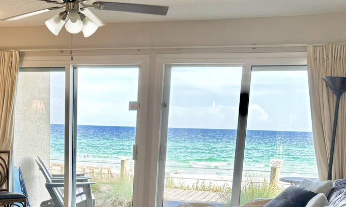 Crystal Beach Condo | CRYSTAL SANDS, BEACHFRONT,WALKOUT ,1ST FLOOR, ,5 STEPS TO THE ACCESS
