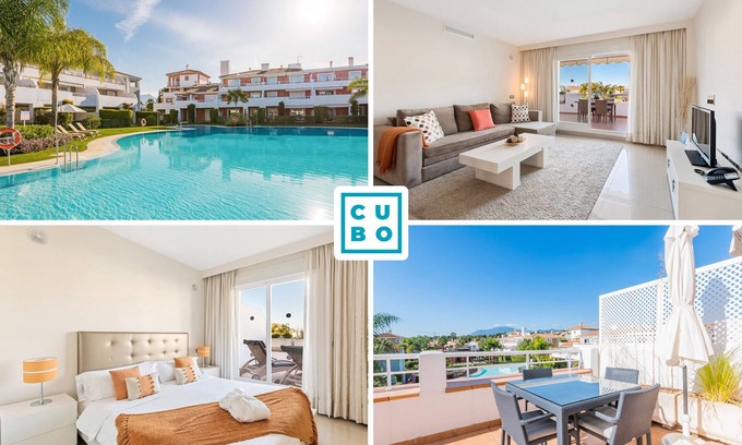 New Golden Mile Apartment | Cubo's Cortijo Del Mar Resort 2 dorm 4 PAX/Marbella/free wifi/air conditioning/community pool