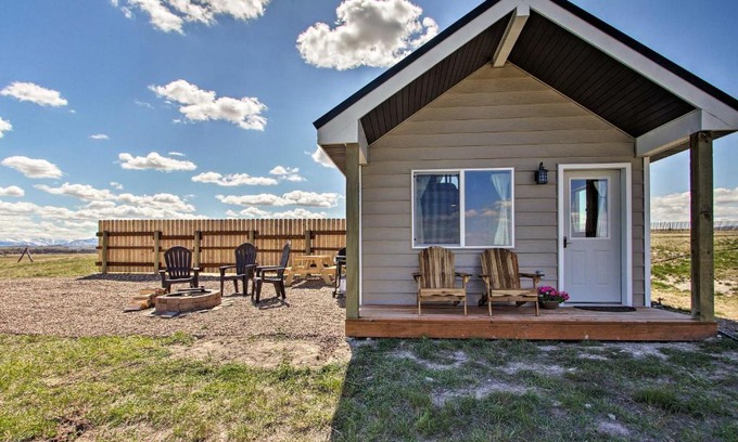 Augusta House | Custom Cabin Augusta Mt 360 View on Rocky Mtn Frnt
