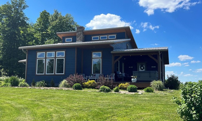 Newfield House | Custom Finger Lakes home near Ithaca with hot tub