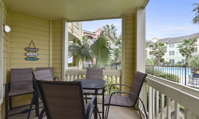 Galveston Condo | Dawn 916-Hook, Wine & Sinker | First Floor, Patio