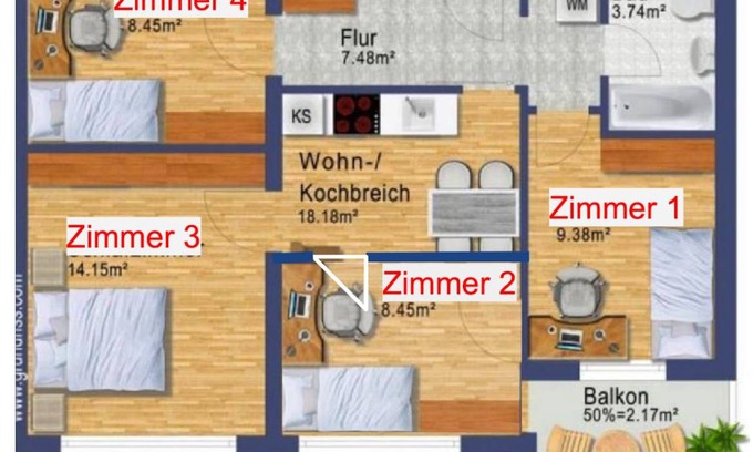 Forstenried Resort | 65 m² Private room ∙ 1 bedroom ∙ 1 guest
