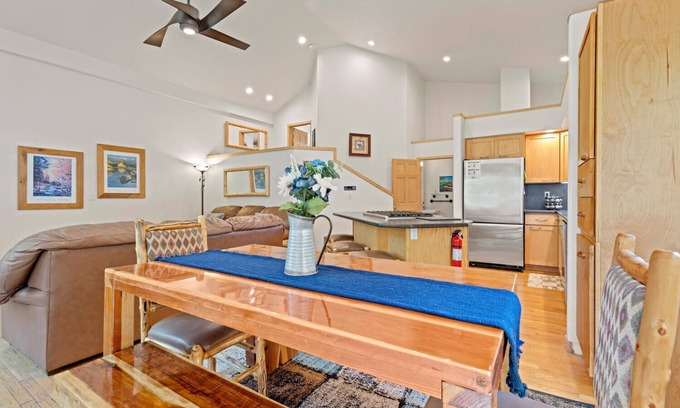 Frisco House | Deck with Private Hot Tub and Yard with towering aspens
