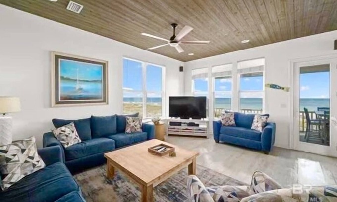 Fort Morgan House | DEJA VIEW! Unbelievable Gulf Front Luxury! Glass Elevator with Panoramic Views!