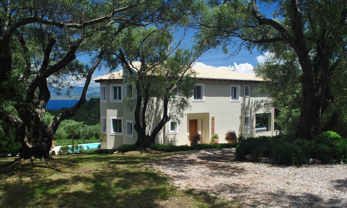 Petaleia Villa | Delightful Secluded Villa Above Avlaki. Fabulous Views, Private Pool, A/C Wi-fi