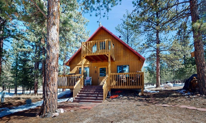 Westcliffe House | Deluxe mountain cabin with scenic views, woodstove, W/D, & grill - dog friendly