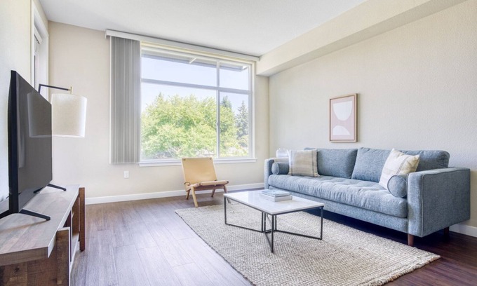 Mountain View Apartment | Deluxe Mountain View 1BR w/Pool + Gym, near Target + TJ, by Blueground