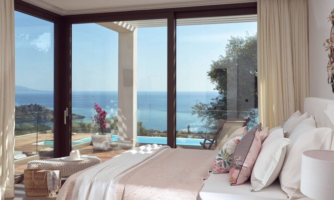 Skinaria House | Deluxe secluded villa with Infinity pool, Jacuzzi and breathtaking sea view.