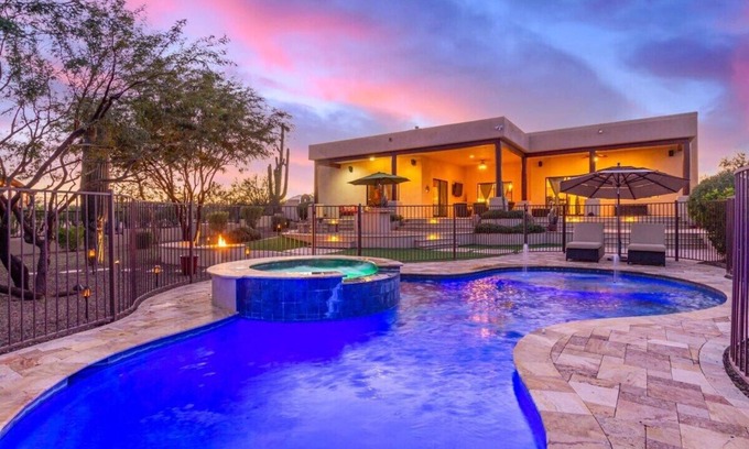 Rio Verde Foothills House | Desert Foothils Rustic Resort Oasis w/Pool & Spa