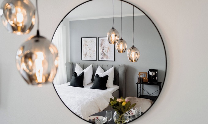 Wismar Condo | Design oasis for 3 with a view of Wismar harbor
