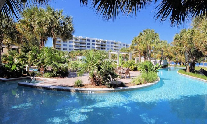 Fort Walton Beach Condo | Destin West Pelican 607 ~ Amazing 6th Floor View ~ Lazy River ~ Newly Remodeled