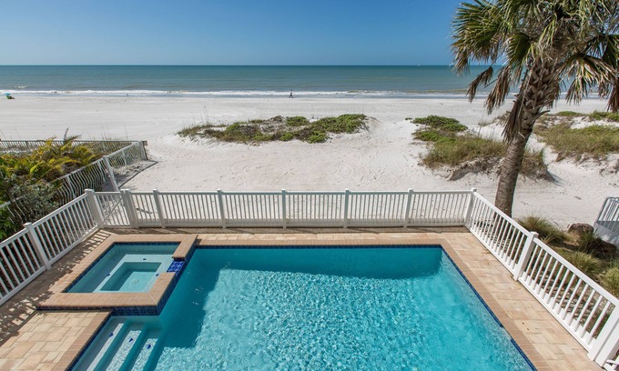 Indian Shores House | Direct Beach Front - Pool Home - 6 Bedrooms - 4.5 Baths - Newly Built