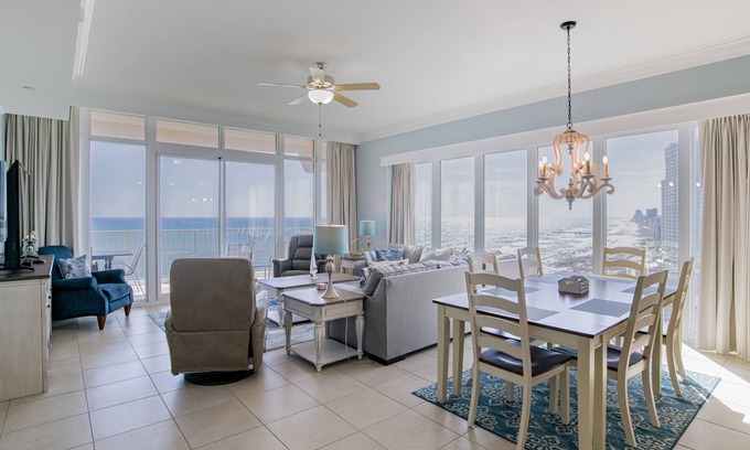 Orange Beach Condo | Direct Luxury Direct Beachfront 4BR Price Cut thru October Waterslide-Lazy River