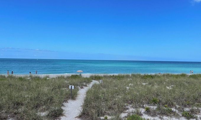 Englewood Condo | DIRECTLY ON PRIVATE BEACH! GULF VIEW CONDO! Amazing panoramic sunset views!