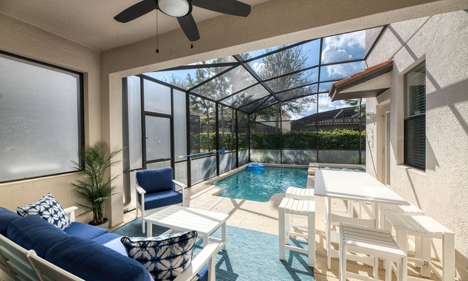 Loughman House | Disney Area - All Day Sun On Pool/Spa, Steps To Resort Amenities, Outdoor TV