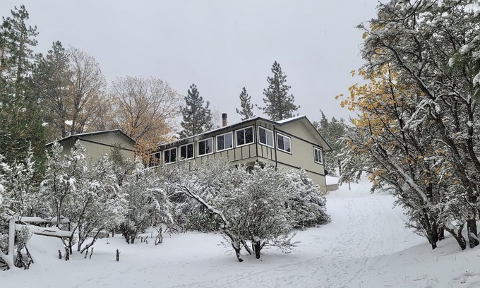 Big Bear Lake Cabin | Disney Family Cabin walking distance to village & Lake - snow slope in backyard
