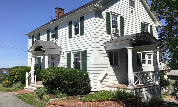 Loveitts Field House | Distinguished classic coastal home overlooks Casco Bay and Maine’s rocky shore!
