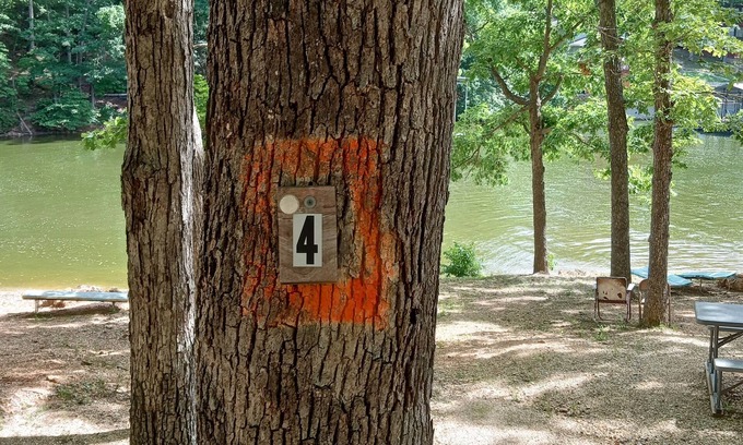 Sunrise Beach RV Rental | DnD Campground Site #4 Primitive Lake Front Camping
