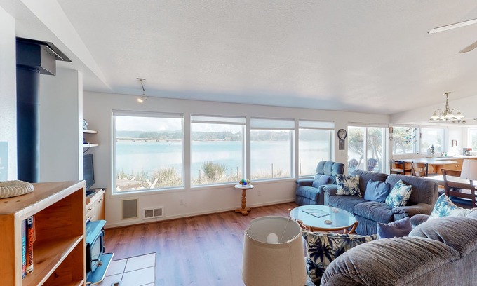 Bayshore House | Dog-Friendly Bayfront Home with Private Hot Tub, Water & Bridge Views, Free WiFi