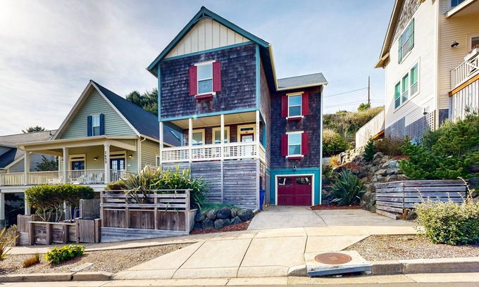 Olivia Beach House | Dog-friendly coastal home with private hot tub and park access