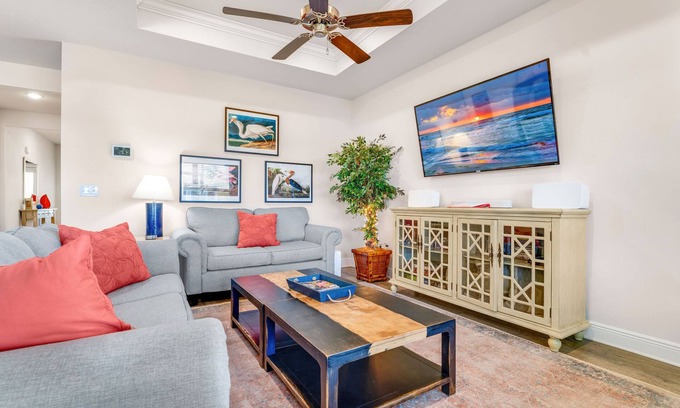 Port St. Joe House | Dog-Friendly, Heated Pool, Water Views, Near City!