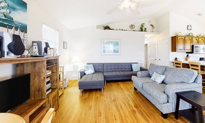 Fort Morgan House | Dog-friendly home near the beach with grill, central AC & balcony