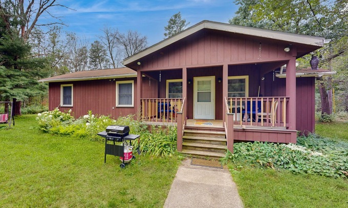 Big Bay House | Dog-friendly home near Petenwell Lake - gas grill & outdoor dining area
