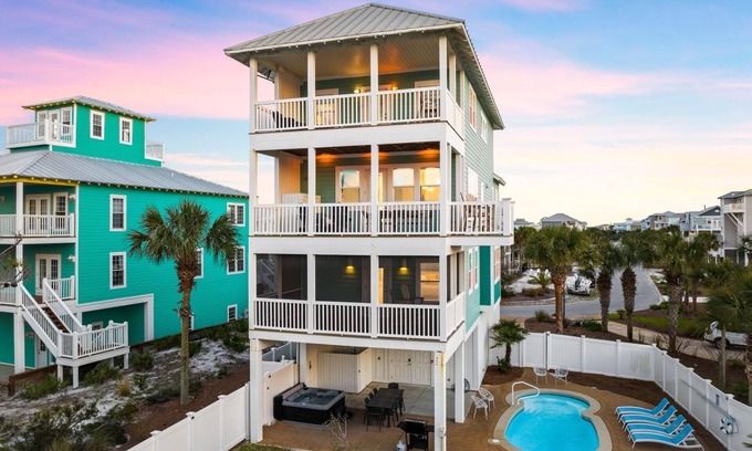 Seagrass House | Dog Friendly Home with Pool, Gulf Views, Firepit, Grill, and Hot Tub!