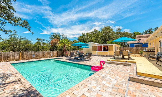Holiday Harbor House | Dog-friendly home with private pool, patio, bar, & new 300-ft dog park