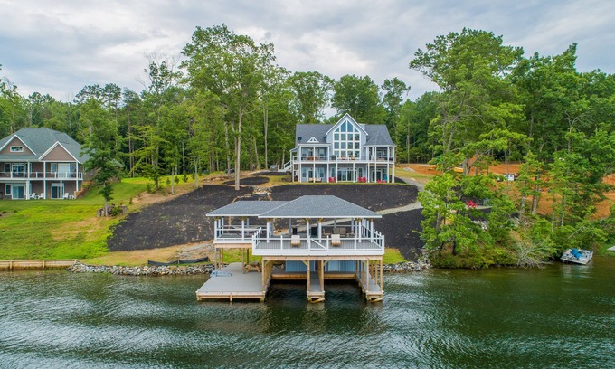 Mineral House | Dog-friendly, lakefront home with boathouse, deck, game room, grill & balcony