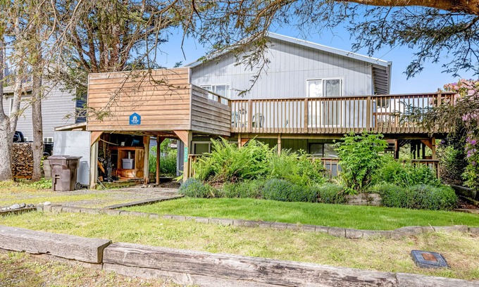 Cape Meares Apartment | Dog-friendly, oceanview home w/private hot tub - one block to beach