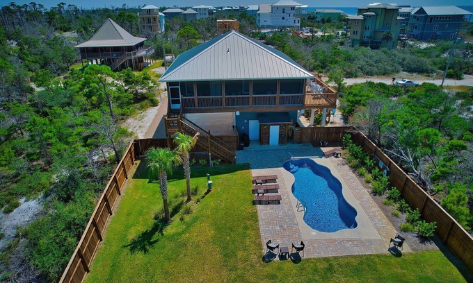 Cape San Blas House | Dog Friendly! Private Pool, Elevator, Fenced-in, Near Beach!