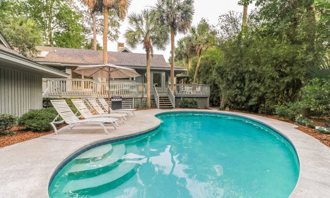 Oceanside House | DOG FRIENDLY Four Bedroom Near Ocean Sea Pines Home with Private Pool