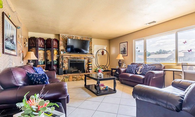 Victorville House | Dog-friendly waterfront home with private beach, firepit, dock, fireplace, grill