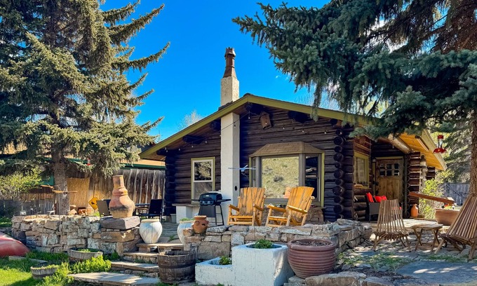 Jackson Hole Cabin | Dog-friendly waterfront cabin on Flat Creek with wood stove, creek view, firepit