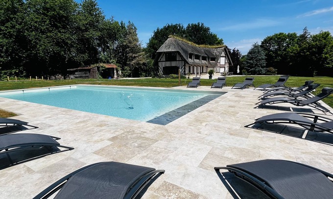 Saint-Arnoult Villa | Domaine de la Poterie in Tourgeville Renovated in 2022 with heated swimming pool and tennis courts