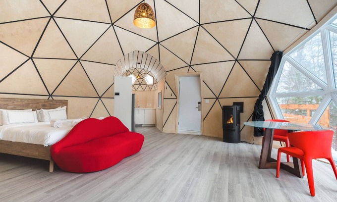 La Conception Ski Chalet | Dome at Bel Air Ideal for a couple - Private Jacuzzi & sauna - Bbq - Fireplace